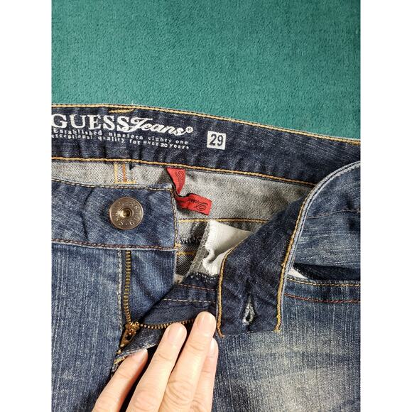 Guess Jeans Size 29 Womens Blue Pants Stretch Denim Mid Rise Bootcut - Picture 6 of 14
